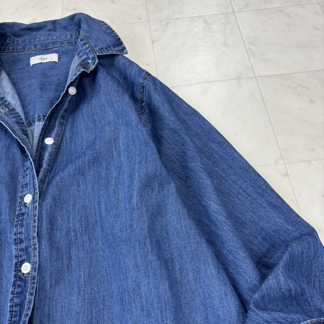 IENA★美品★24SS ライトオンスデニムベーシックシャツ