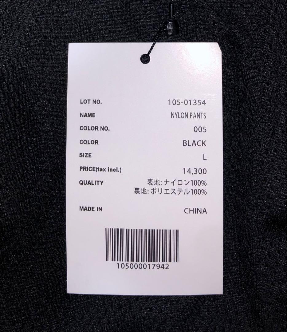 L 新品 Subciety ナイロンパンツ トラックパンツ ブラック 黒 白 黄