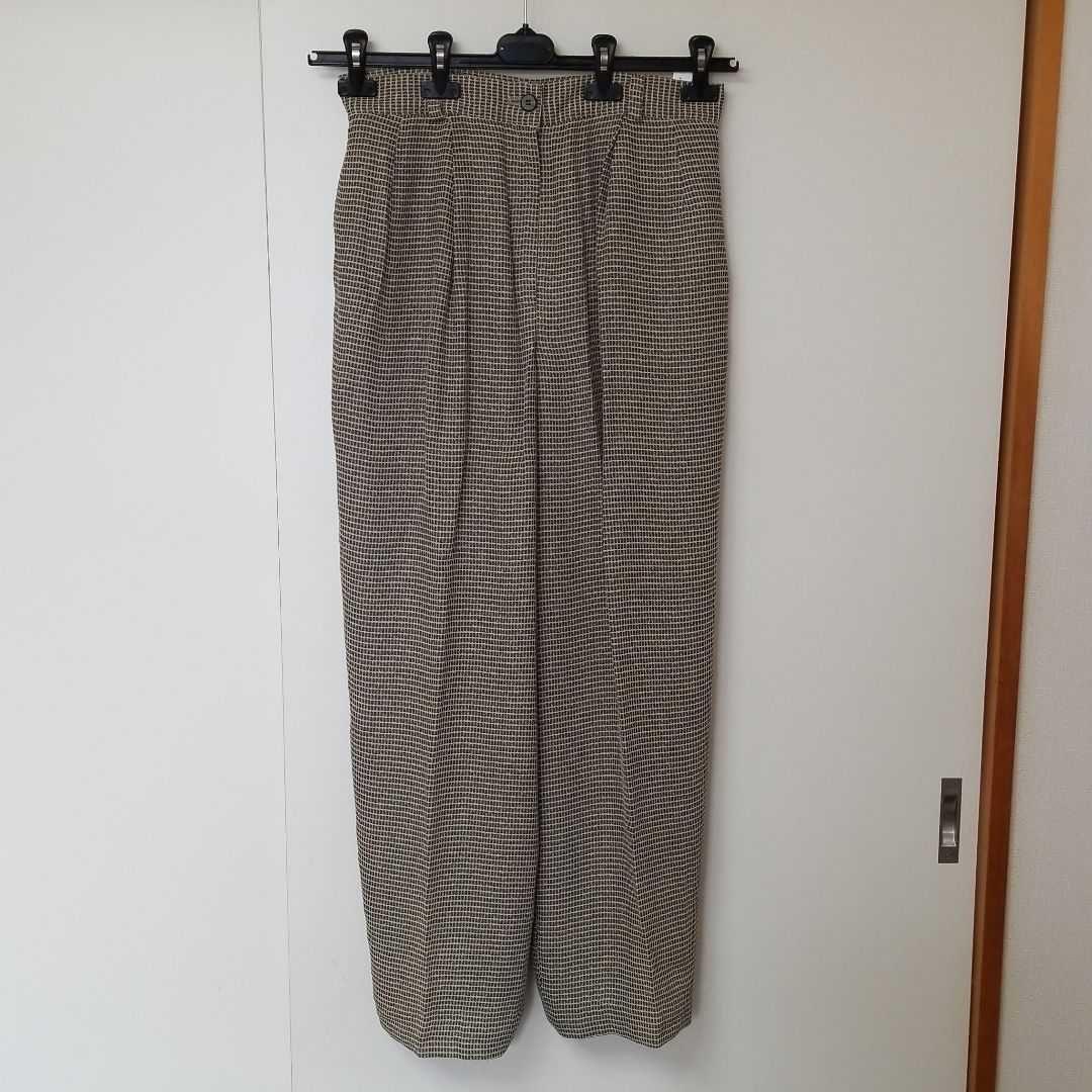 S最旬トレンドパンツパターンニットパンツ ブラック リリーブラウン ...