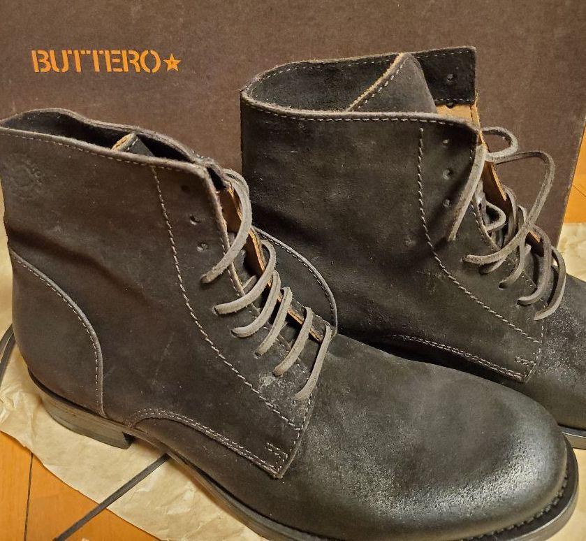 ブラック系,27cm素晴らしい価格 【未使用】BUTTERO(ブッテロ)レザー ...