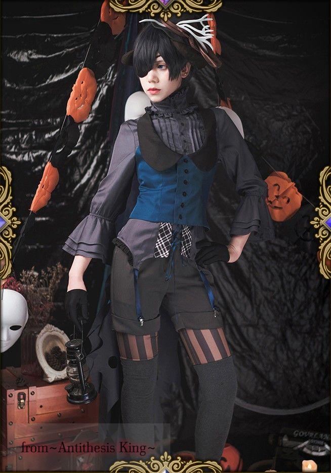 Q④7 男装 もな ウィッグ 杖 靴 bCXtp-m23392712203 黒執事 シェル 貴族 ハロウィン 好評最新品