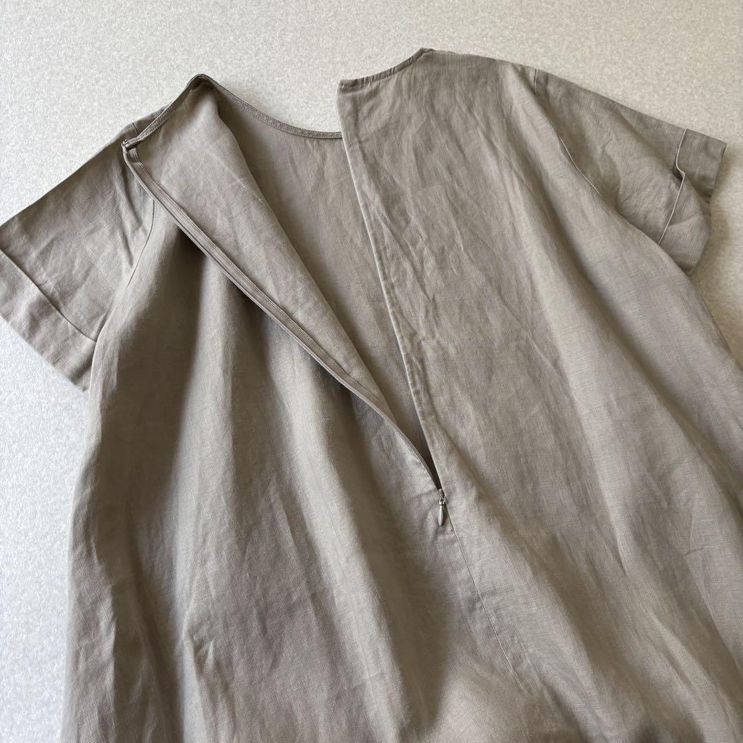 【美品】ジャーナルスタンダード　麻100％　リネンフレアマキシワンピース