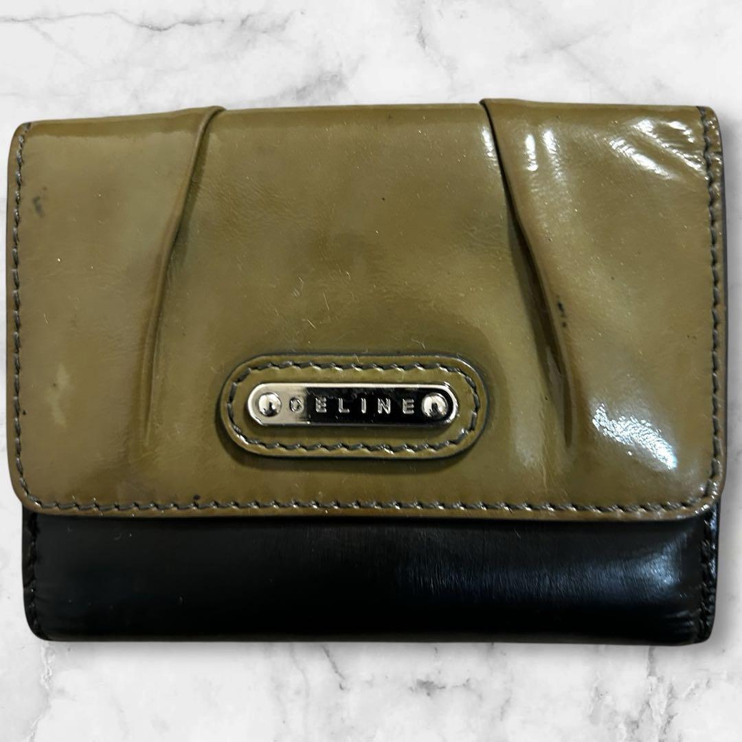 セリーヌ　Wホック　二つ折り財布