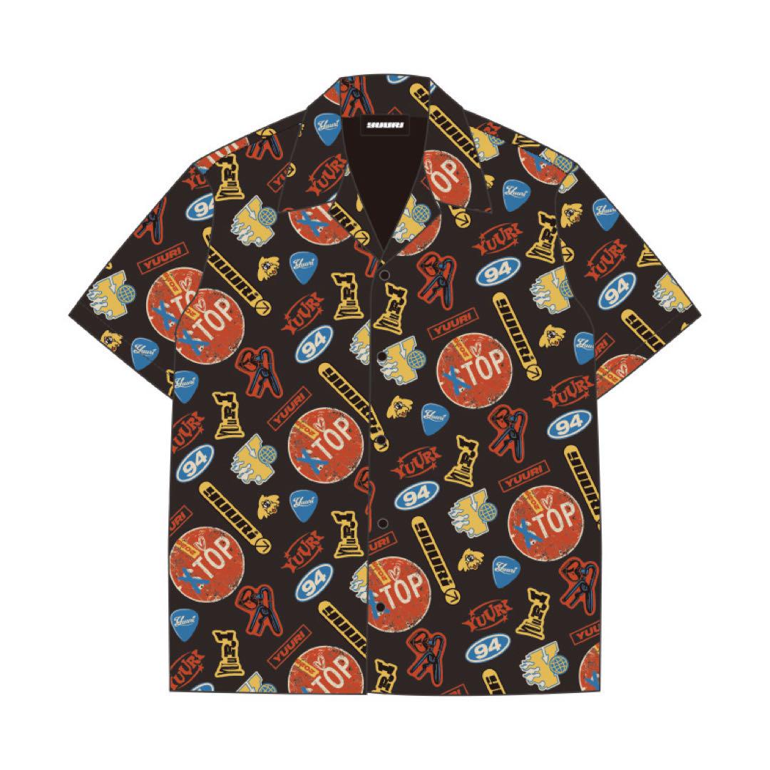 優里グッズ シャツ Patterned Open Collar Shirt