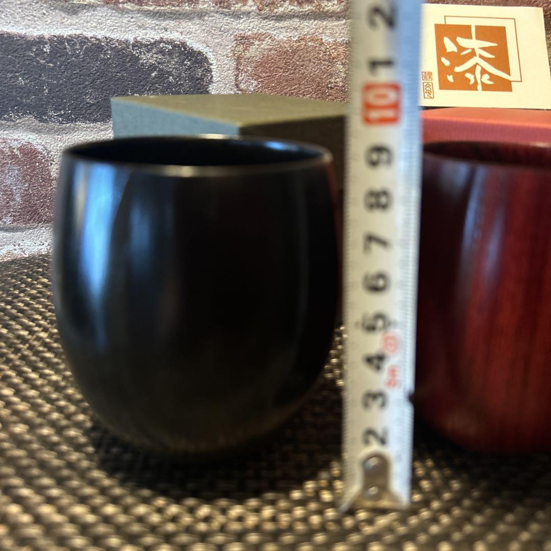 新品未使用】漆器製 黒と赤の杯 2個セット - メルカリ