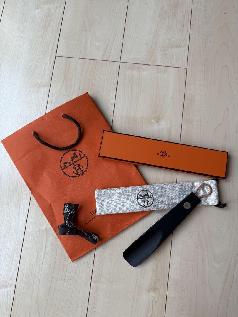 新品未使用_HERMES ブラック 靴べら 箱・ショッパー・ギフト