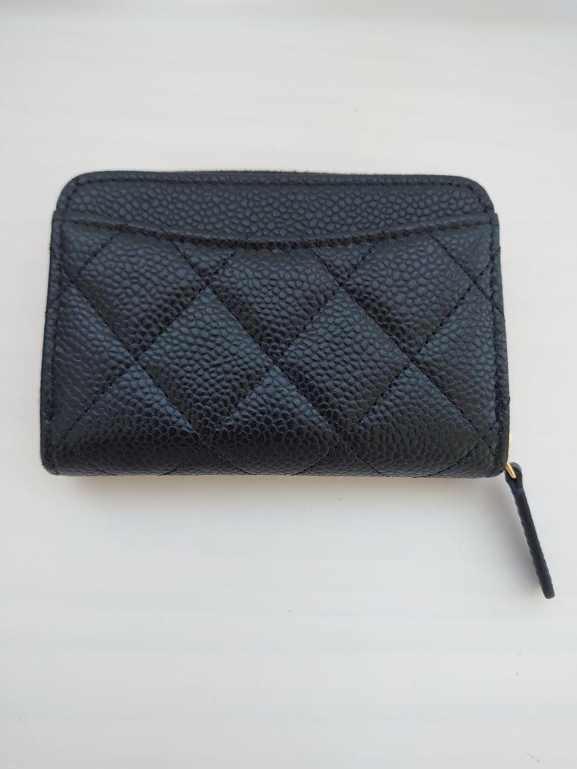 CHANEL　コインパース　キャビアスキン　ブラック　ゴールド金具
