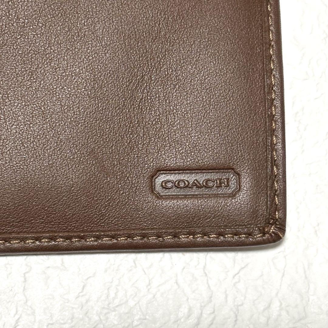 美品 COACH コーチ 長財布 シグネチャー ブラウン ロングウォレット