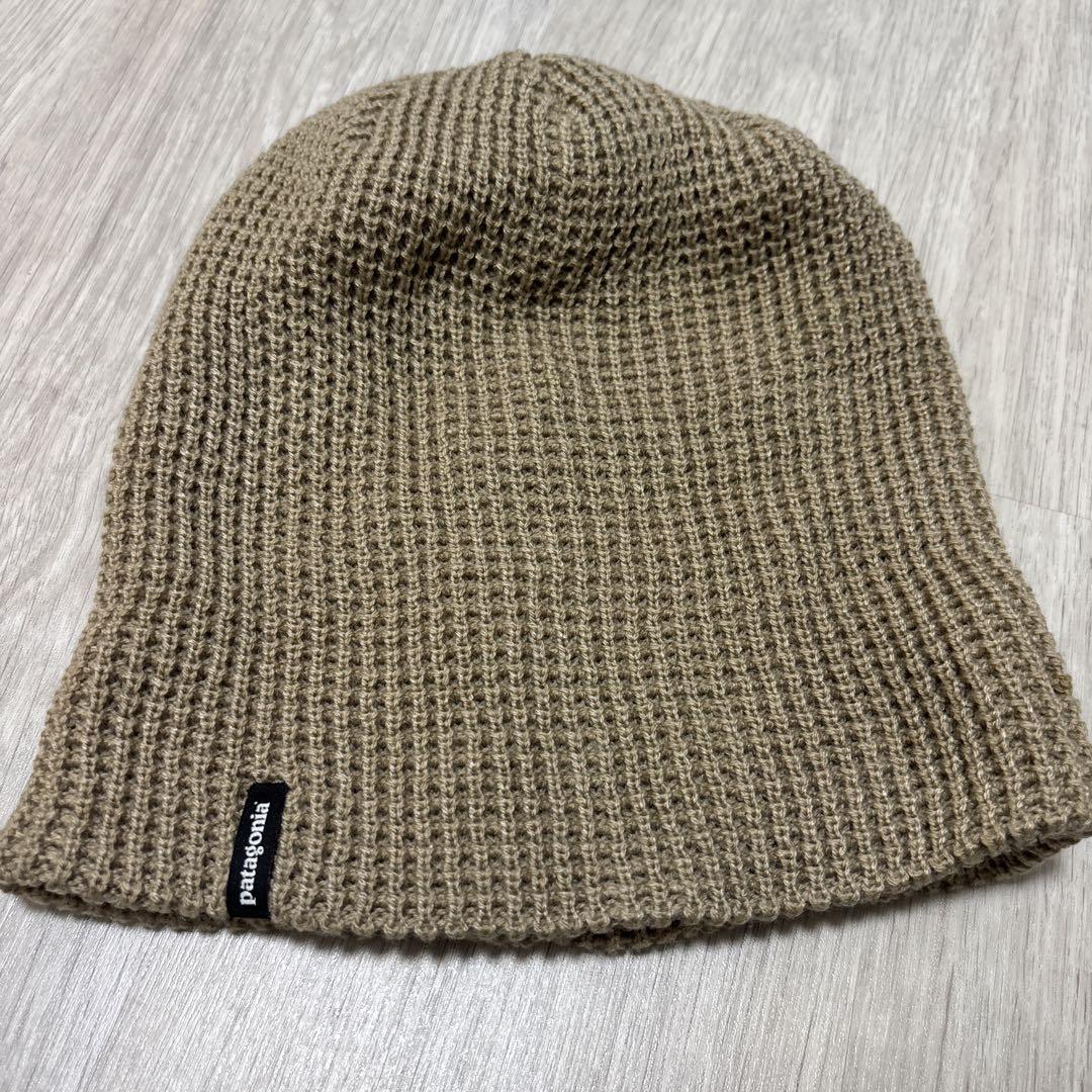 patagonia ベージュ ニット帽 ワンサイズ