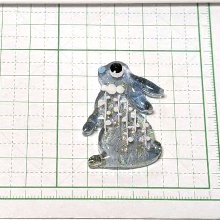 レジンヘアゴム 雪玉飾り