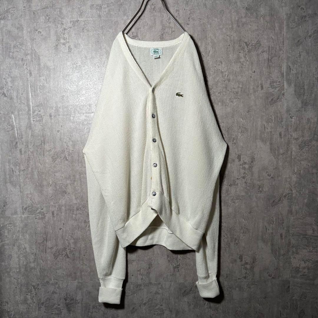 【希少】アイゾッドラコステ アクリルカーディガン 90s XL あいみょん着用
