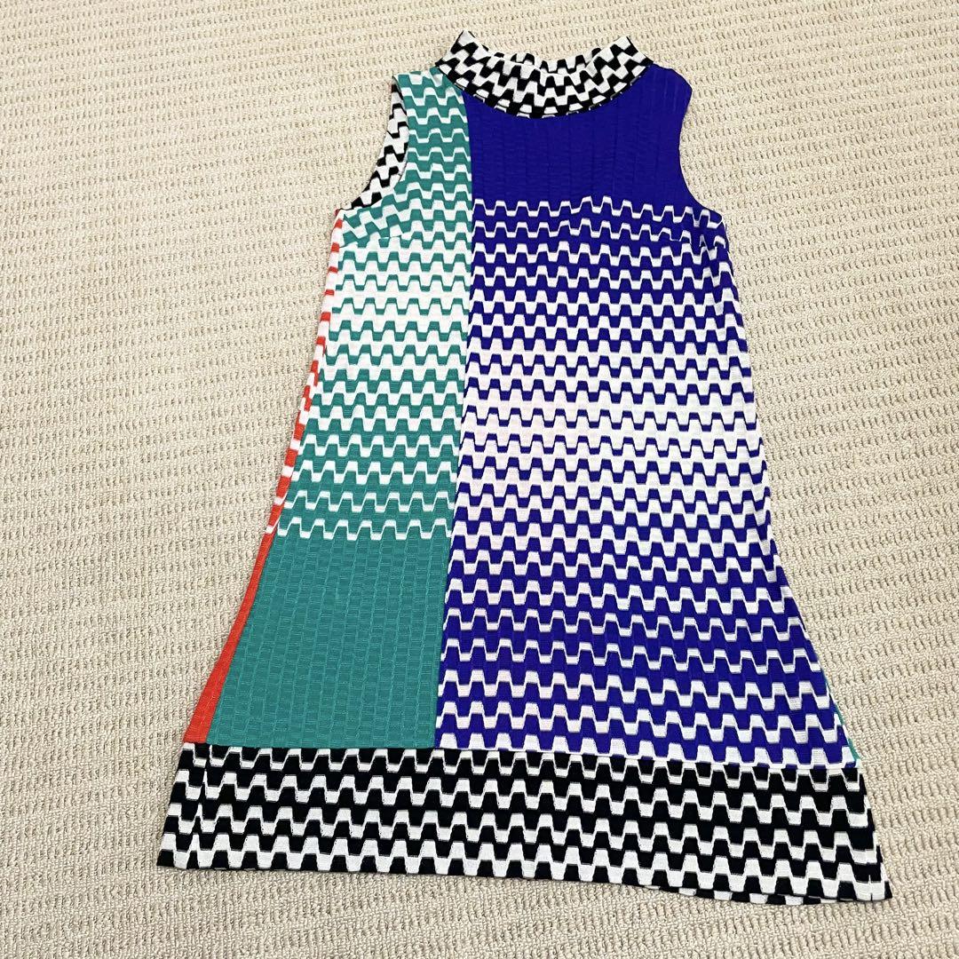 美品】MISSONI ノースリーブ ワンピース サイズ40 マルチカラー