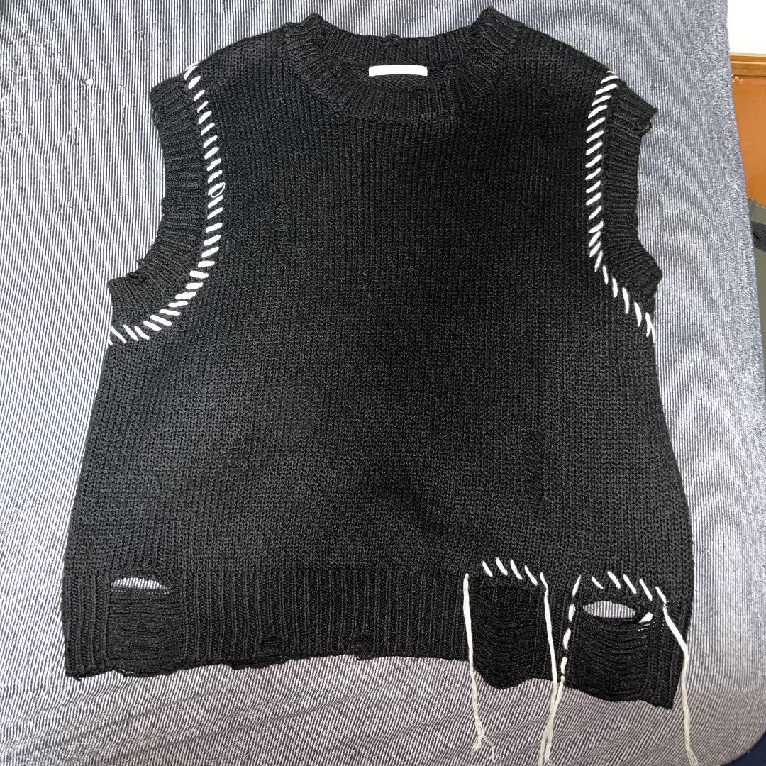 メゾンマルジェラ風ニットベスト の取扱ショップ一覧 maison margiela/メゾン ニットベスト /チルデン マルジェラ ニット/セーター