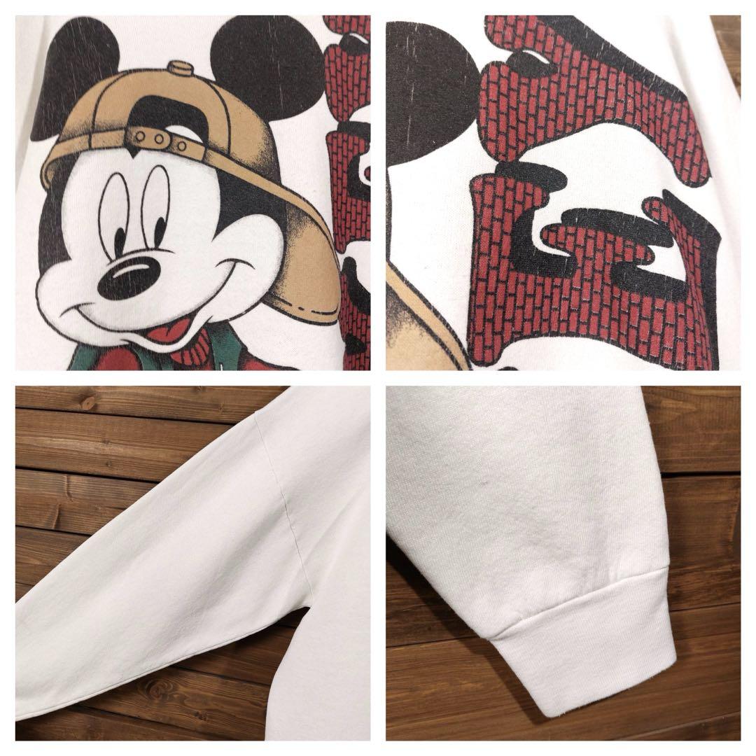 80-90s MICKEY Disney ビッグプリント スウェット