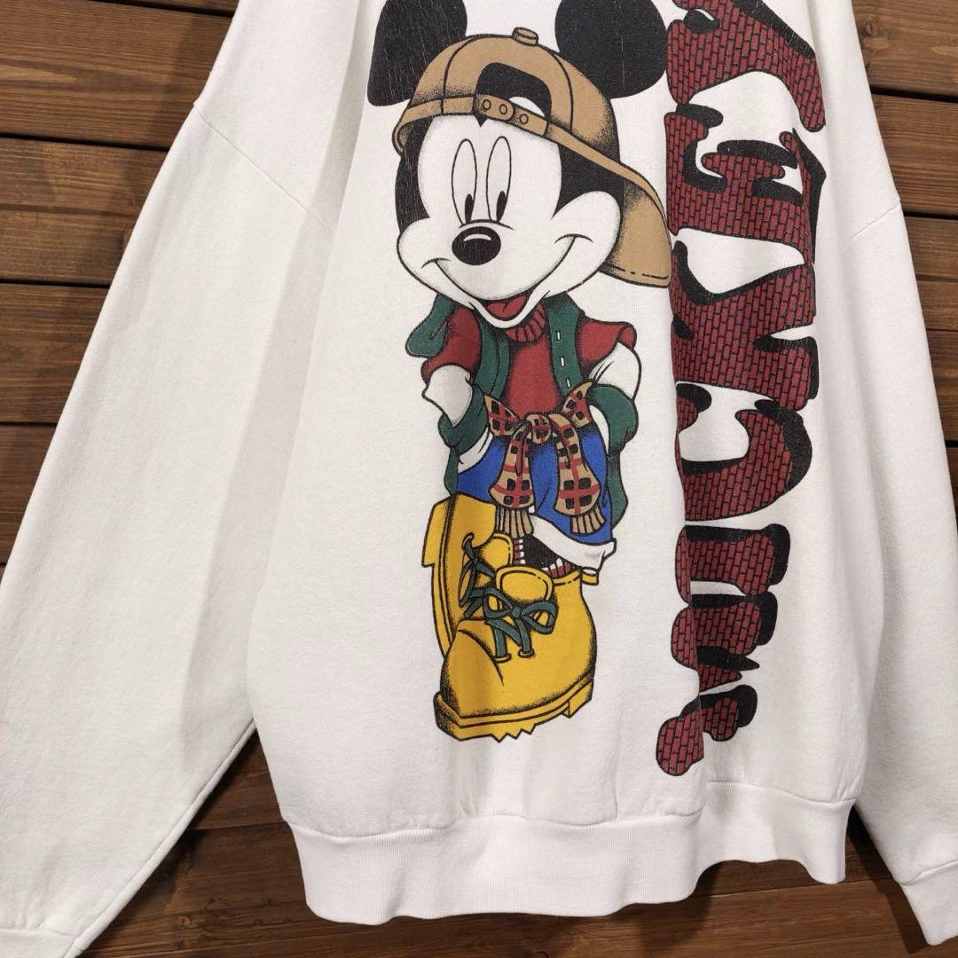 80-90s MICKEY Disney ビッグプリント スウェット