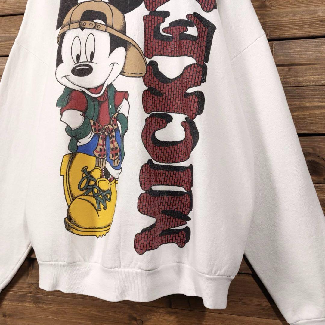 80-90s MICKEY Disney ビッグプリント スウェット