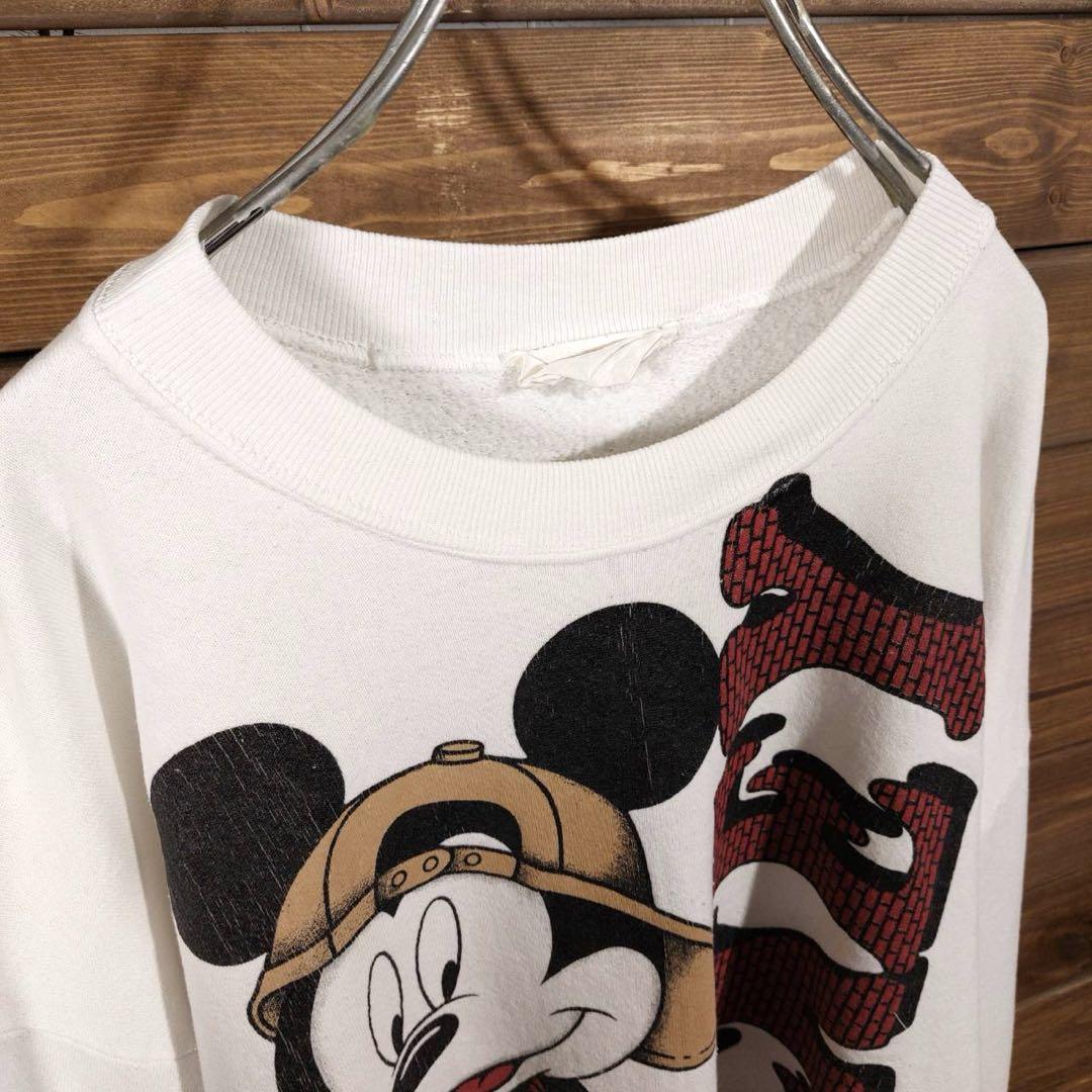 80-90s MICKEY Disney ビッグプリント スウェット