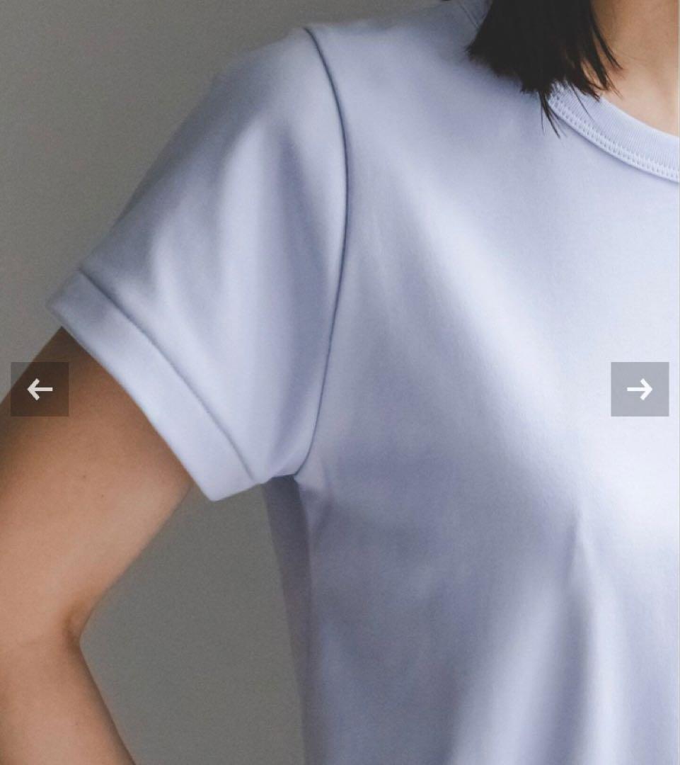 スビンコットンスムースコンパクトTシャツ ブルー