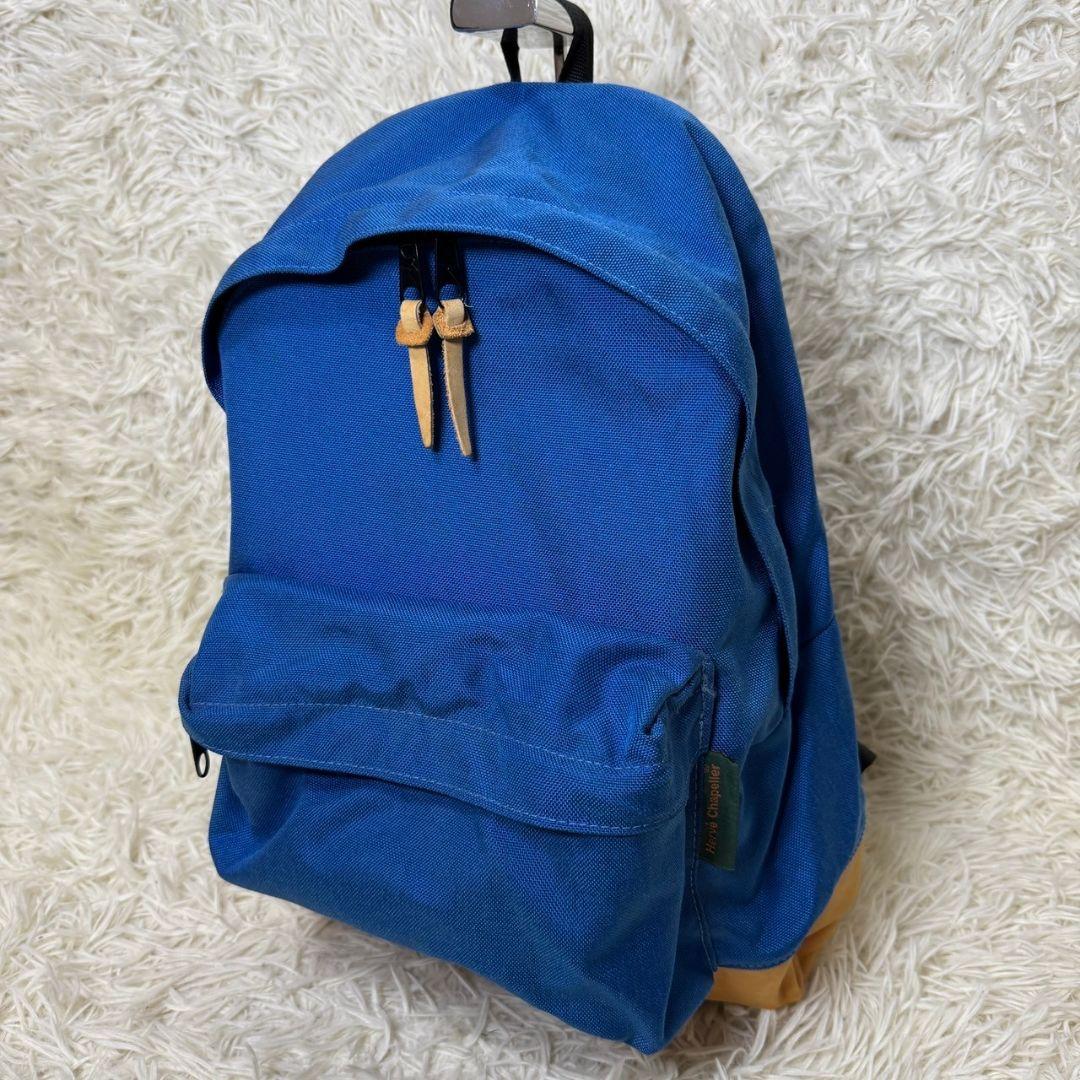 上品なブランド 希少 青 バックパック レザー リュック エルベシャプリエ USA製 バッグ