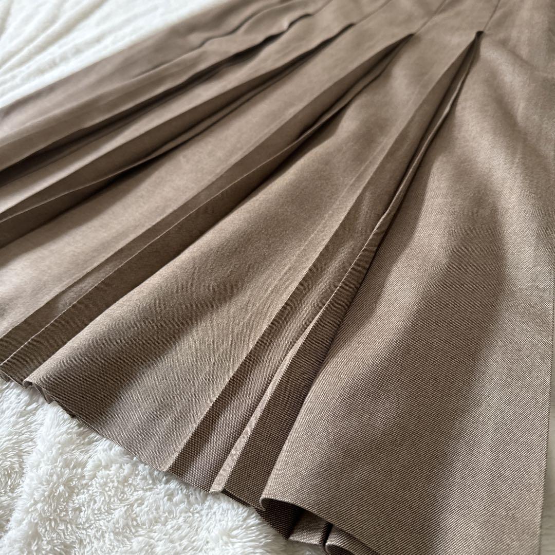 美品⭐︎DAKS 40 高級シルクウールプリーツロングスカート