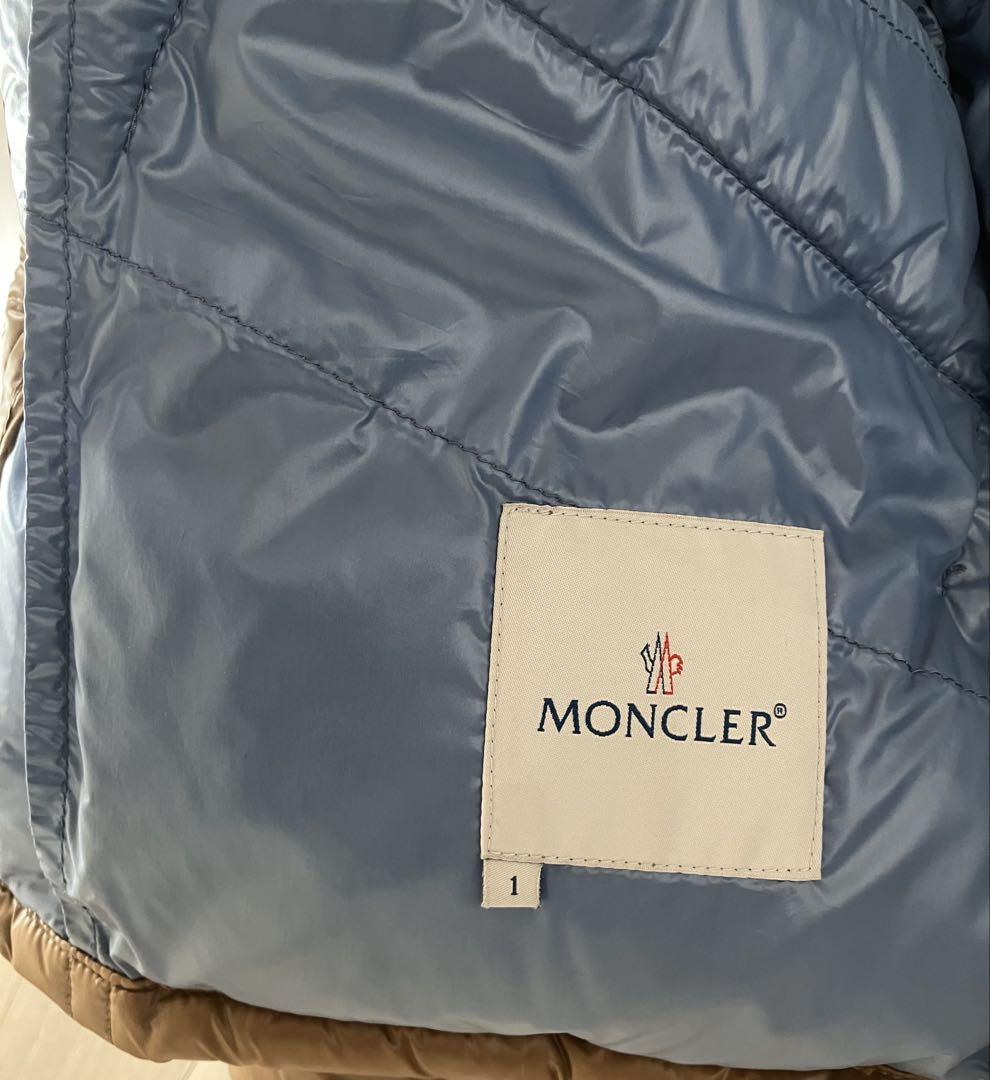 MONCLER ブラウン ダウンジャケット フード付き　サイズ1