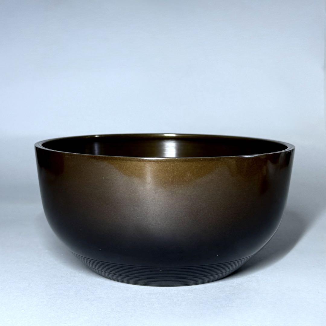 鋳物師 大野芳光 而妙斎好 筋入 唐銅 建水 高岡銅器 茶道具 茶器 共箱 栞