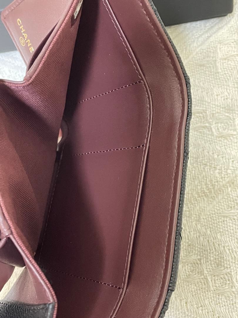 CHANEL ブラック 折り財布