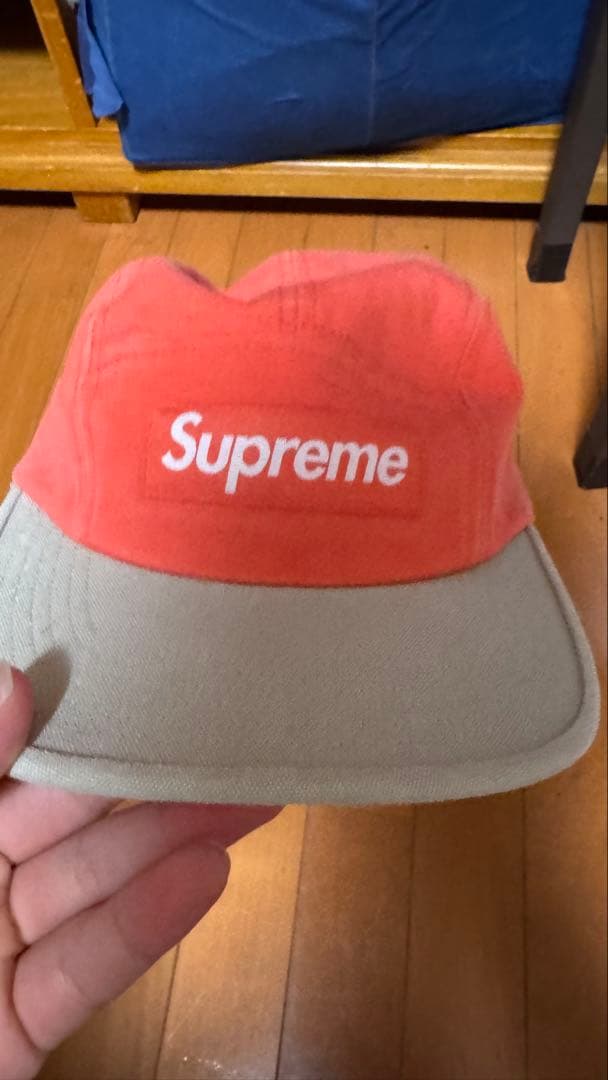 Supreme オレンジ ベージュ キャップSUPREME