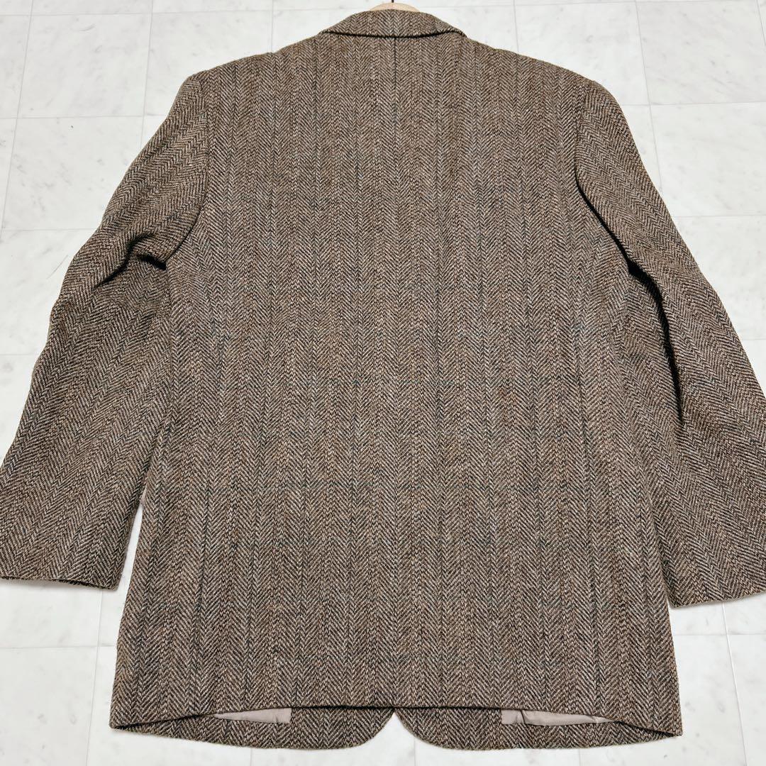 極美品✨Papas ハリスツイード ヘリンボーン くるみボタン