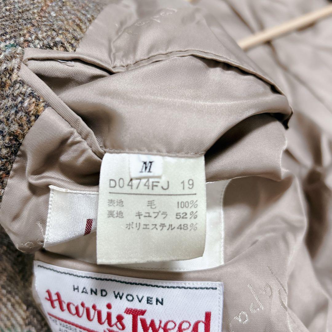 極美品✨Papas ハリスツイード ヘリンボーン くるみボタン