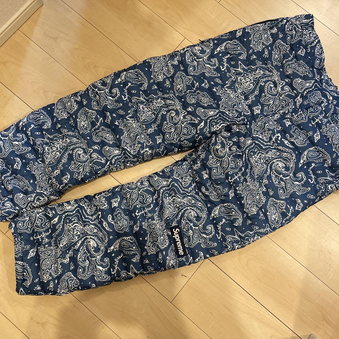 パンツ M Supreme Micro Down Pant \"Blue Paisley\"