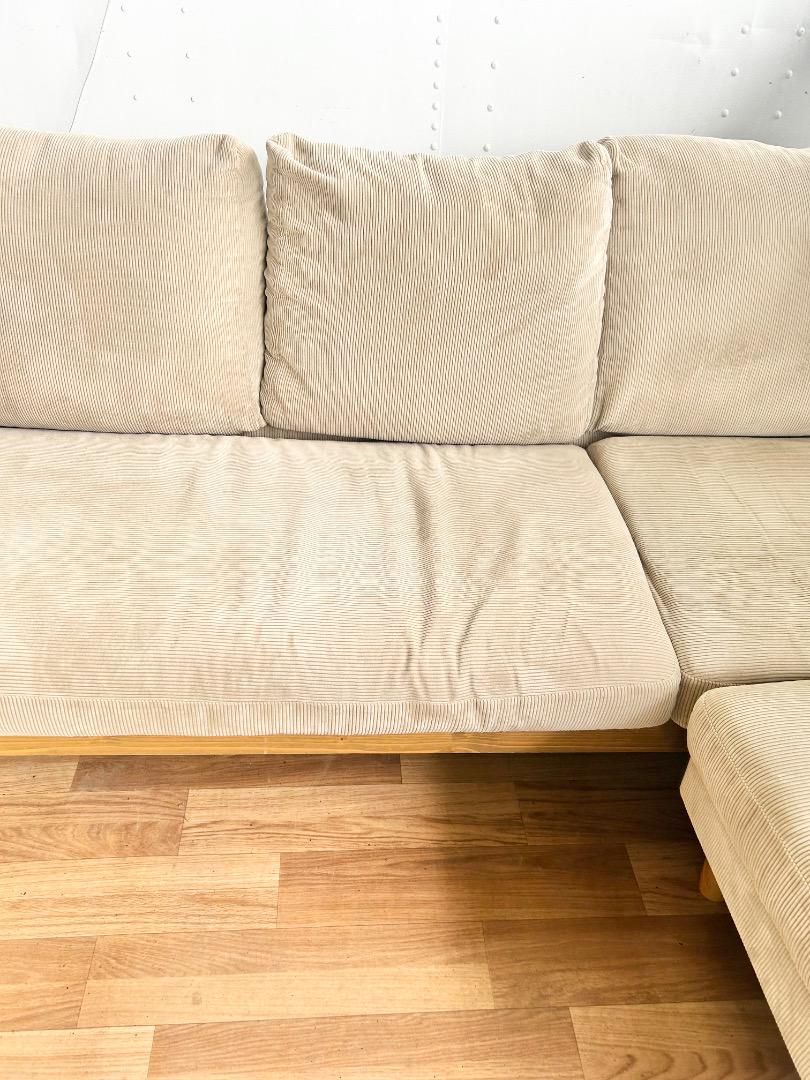 兵庫県内送料無料 ニトリ ソファ 3人掛け 北欧風 ベージュ おしゃれ 脚付き