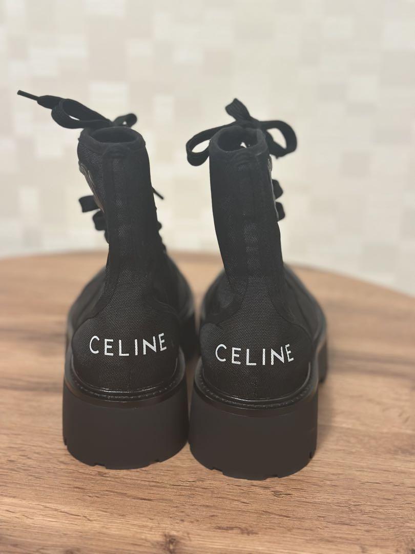 セリーヌ CELINE バルキー ロゴ トリオンフ ショートブーツ