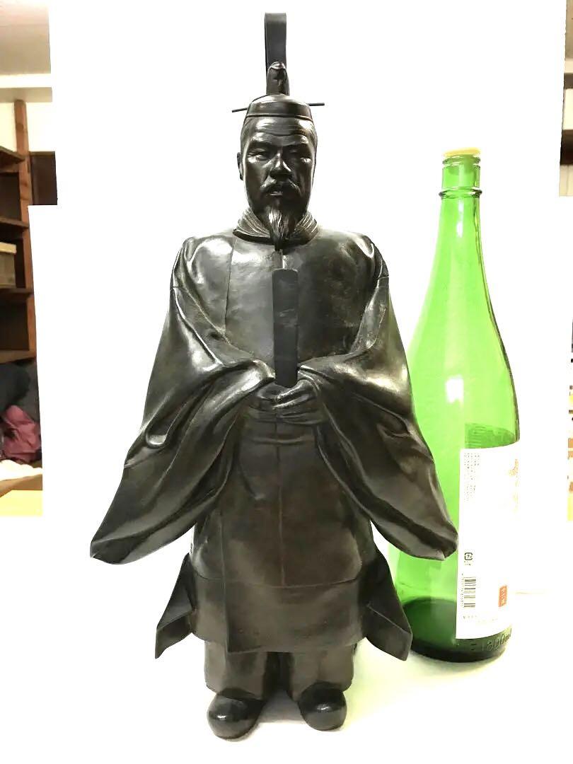 [高秋作]銅製:貴人像置物