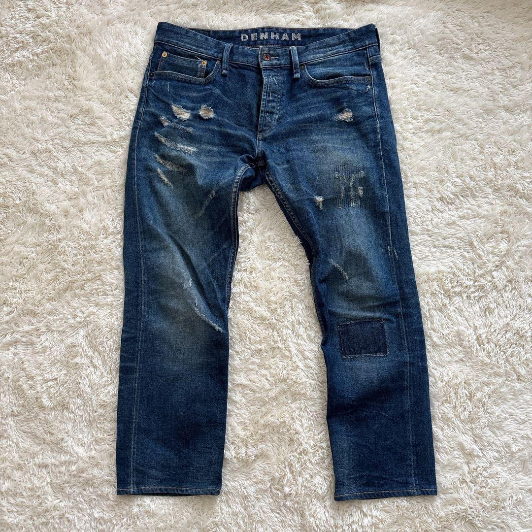 DENHAM RAZOR SLIM FIT 31 Candiani製　セルビッチ DENHAM】 Razor Candiani Left-Hand Grey Wash – Blue Beach Denim