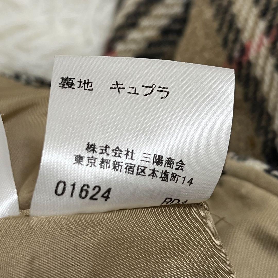 美品　バーバリーロンドン　ノバチェック　スカート　ツイード　プリーツ　ウール