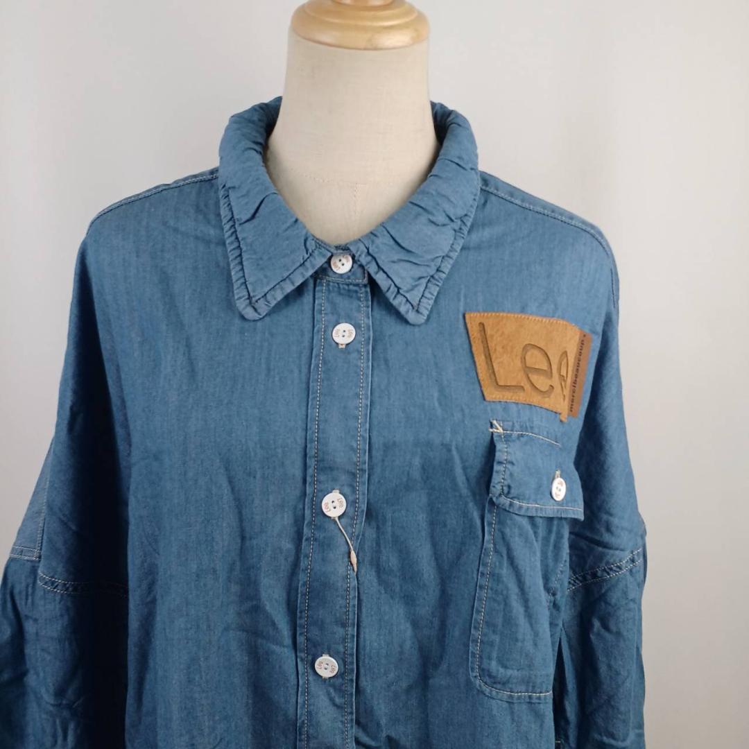 【正規品】 Lee × タグ付 ブルー 1 シャンブレーシャツ mercibeaucoup トップス