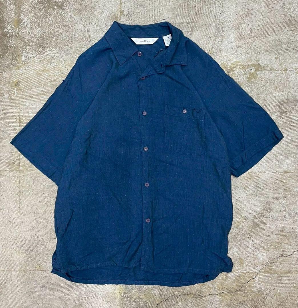 90s 総柄レーヨン半袖シャツ ヴィンテージ 古着