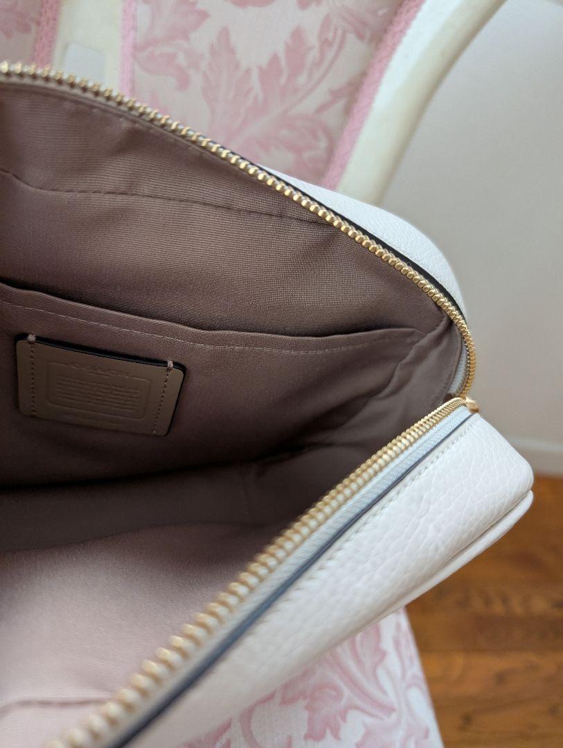 美品COACH ホワイトレザー ショルダーバッグ