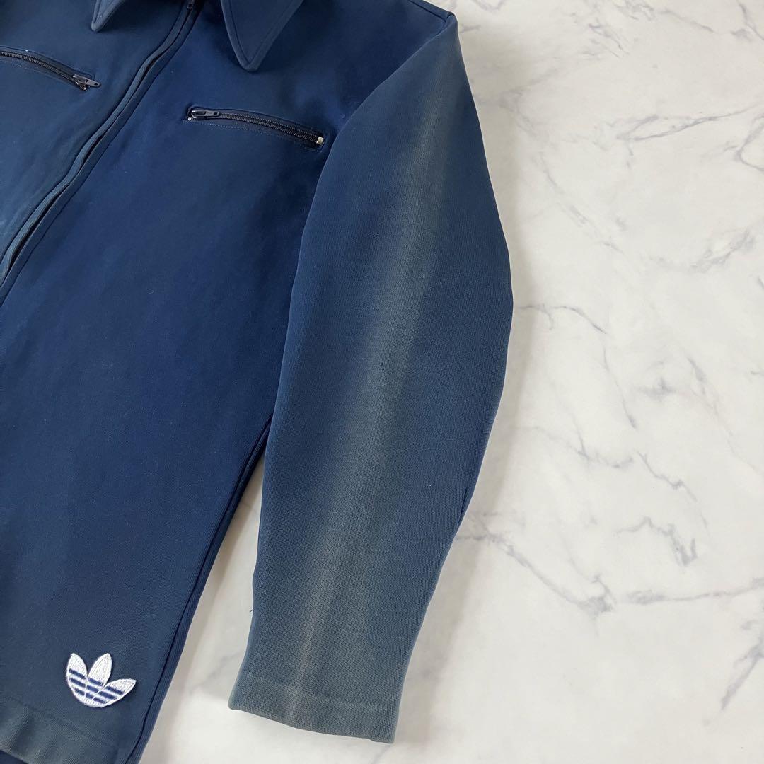 60s~70s adidas 鬼フェード ジャージ 西ドイツ デサント製 6 紺
