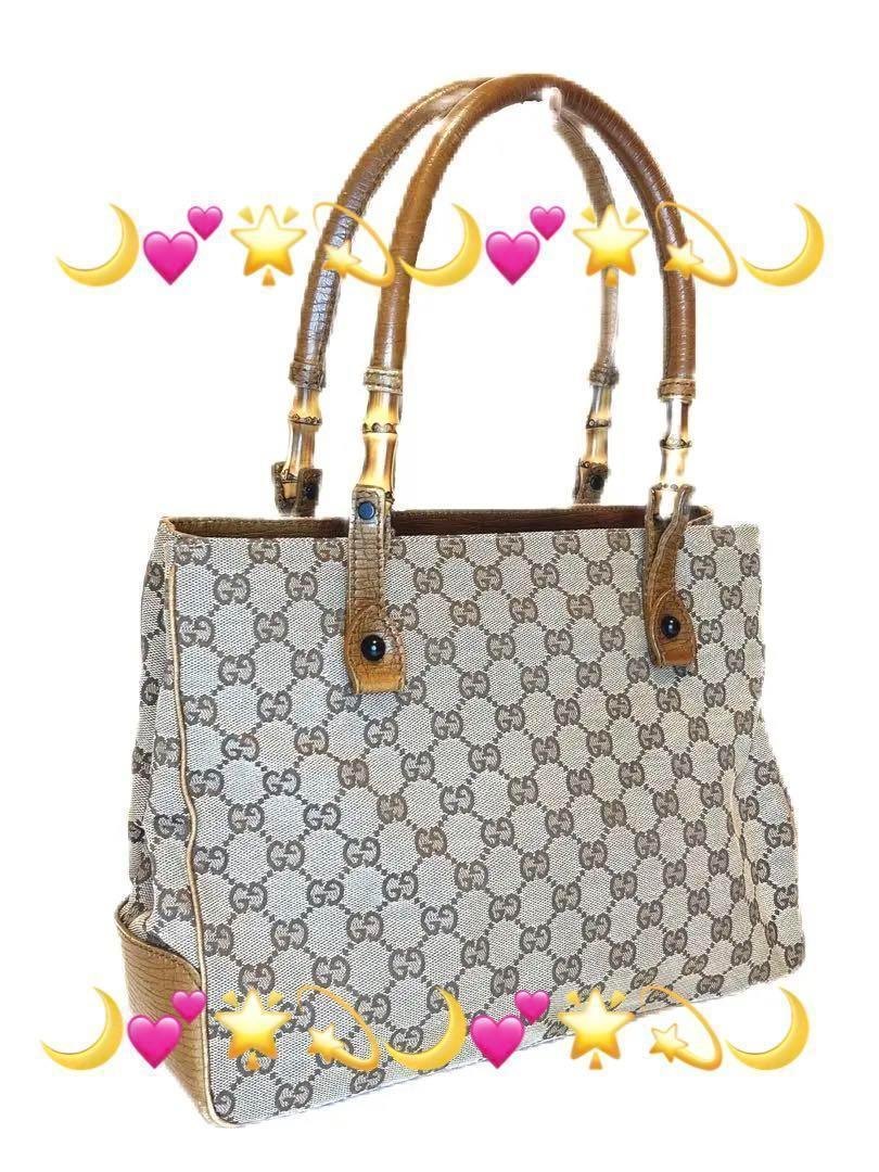 ★返金保証❤️GUCCI グッチ バンブー GG柄❤️トートバッグ