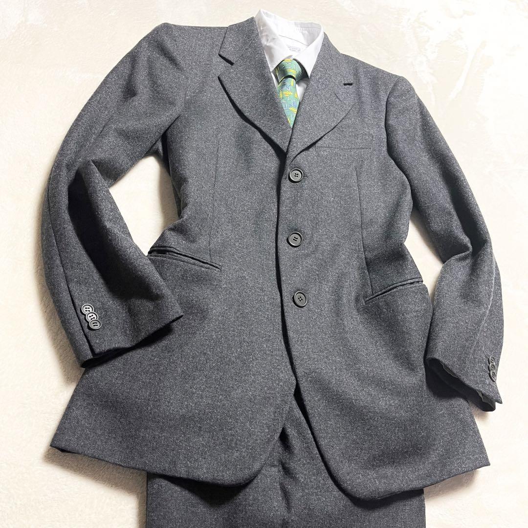 【美品】GIORGIO ARMANI⭐︎スーツ⭐︎カシミヤ混⭐︎黒タグ⭐︎ダークグレー⭐︎