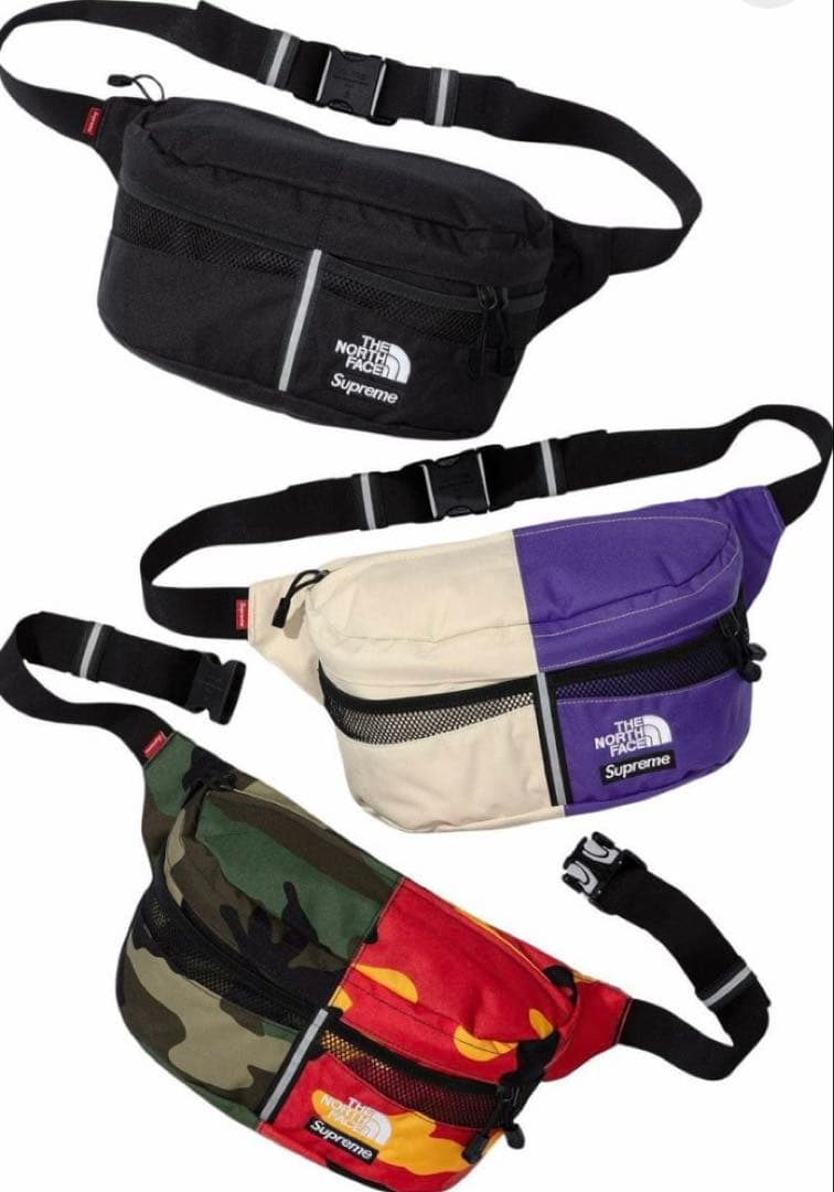 ノースフェイス シュプリーム Split Waist Bag 黒 新品タグ付き ノースフェイス シュプリーム Split Waist Bag 黒 新品タグ付き