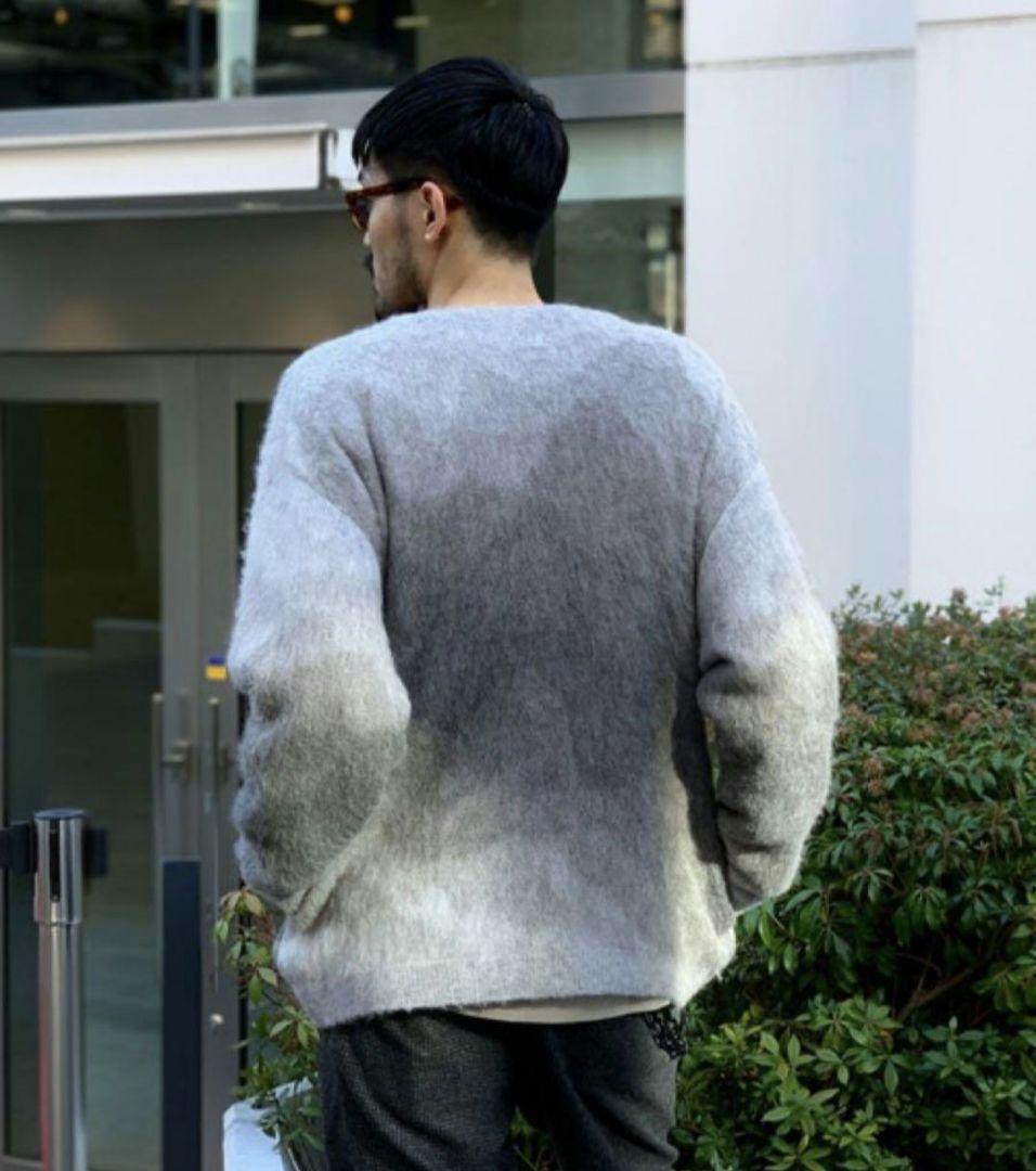 YOKE GRADATION JACQUARD CARDIGAN