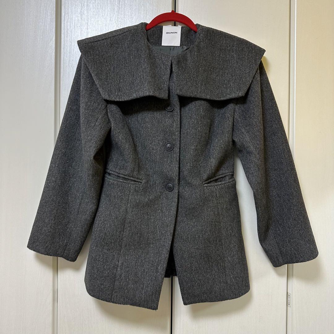 GIUNON（ジウノン）の「big collar coat / ビッグカラーコート