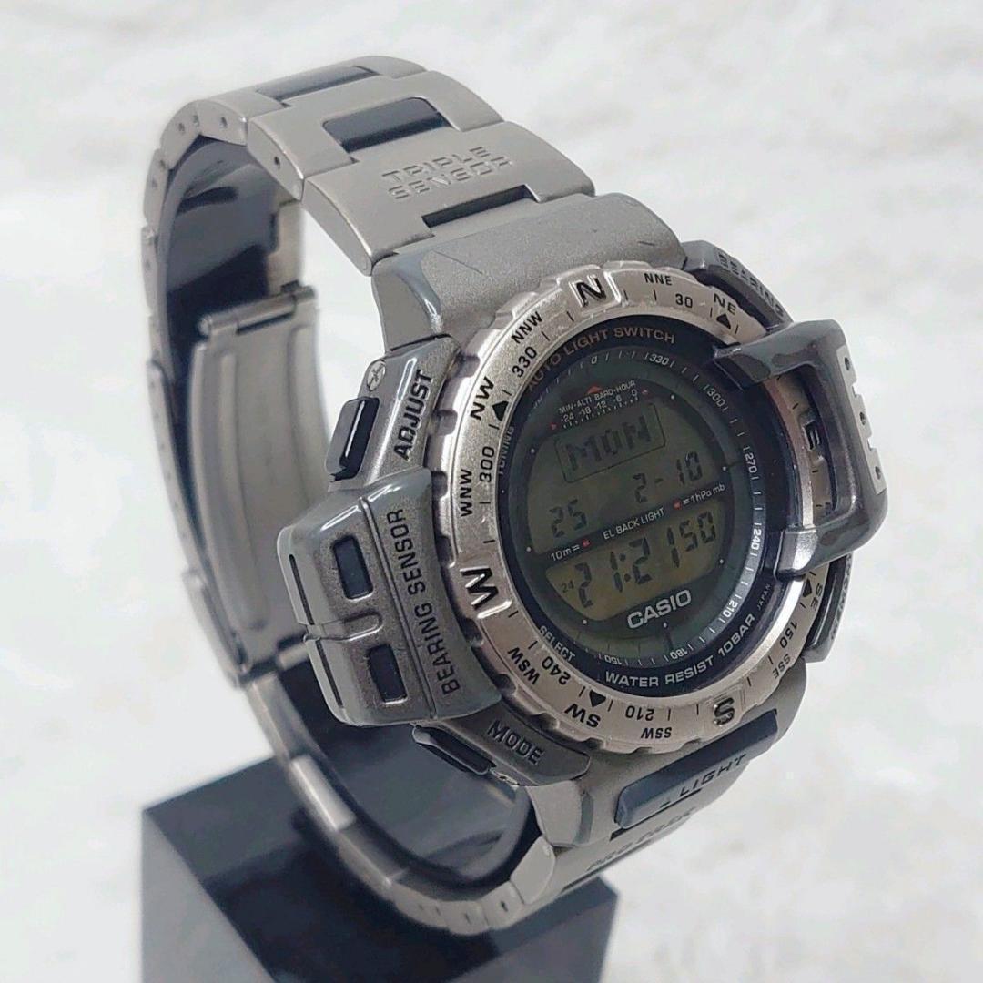 【稼働品】CASIO 腕時計 PROTREK PRT-420 トリプルセンサー