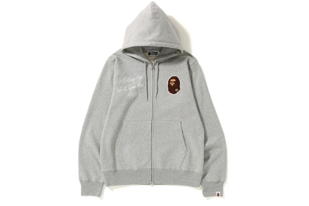 A Bathing Ape グレー ジップアップパーカートップス