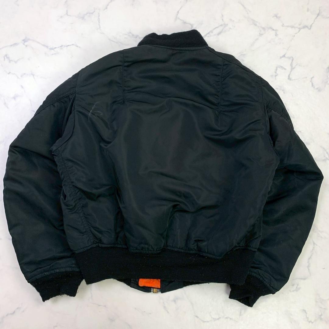 希少カラー★80s USA製 ALPHA MA-1 ブラック M D193 希少カラー★80s USA製 ALPHA MA-1 ブラック M D193