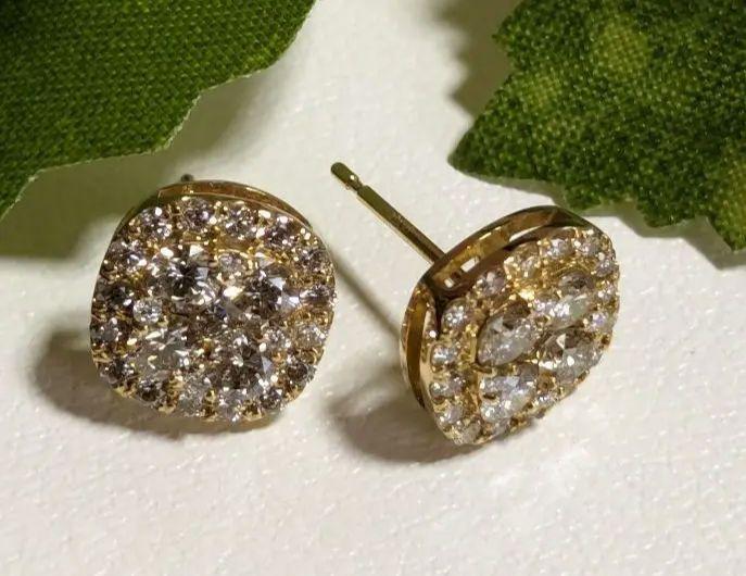 K18 ダイヤピアス　ダイヤ0.50/0.50ct  新品未使用　[P556]