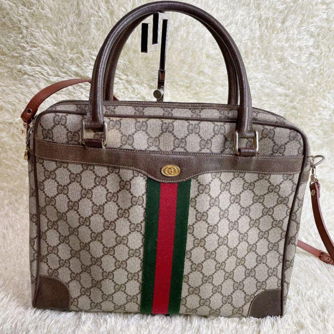 100%新品人気 希少 レザー インターロッキング 2way QRO3z-m23495036951 gucci グッチ シェリーライン 100%新品大人気